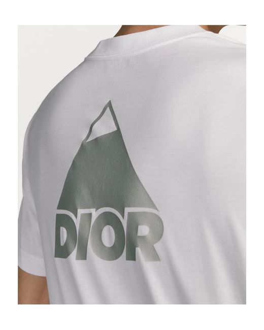 Dior White Short-Sleeved Crew Neck T-Shirt for men