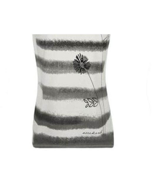 Weekend by Maxmara Gray Short-Sleeved Flower T-Shirt