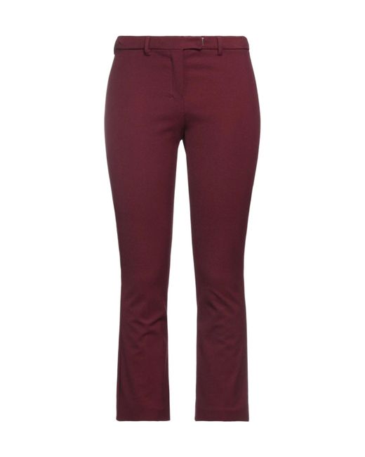Max Mara Purple High-Waisted Bootcut Cropped Trousers