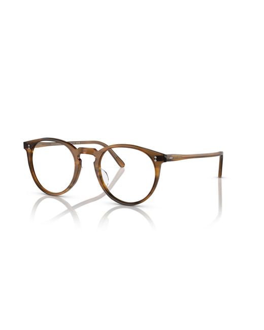 Oliver Peoples White O'Malley Oval Frame Glasses for men