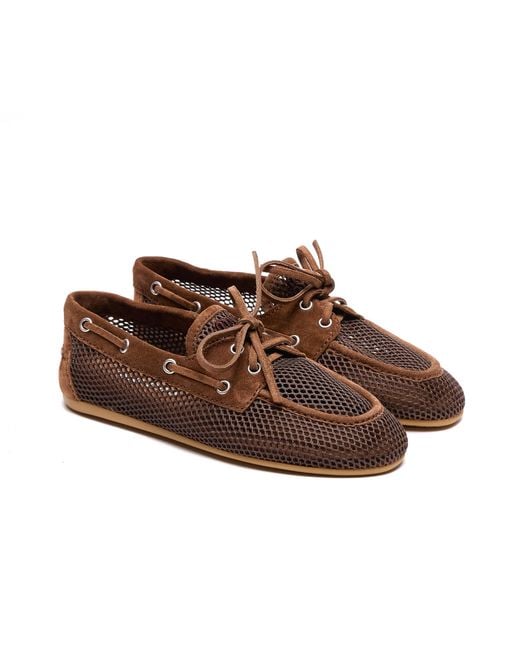 Miu Miu Brown Mesh Loafers