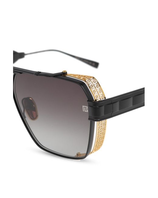 Balmain Metallic Logo Sunglasses for men