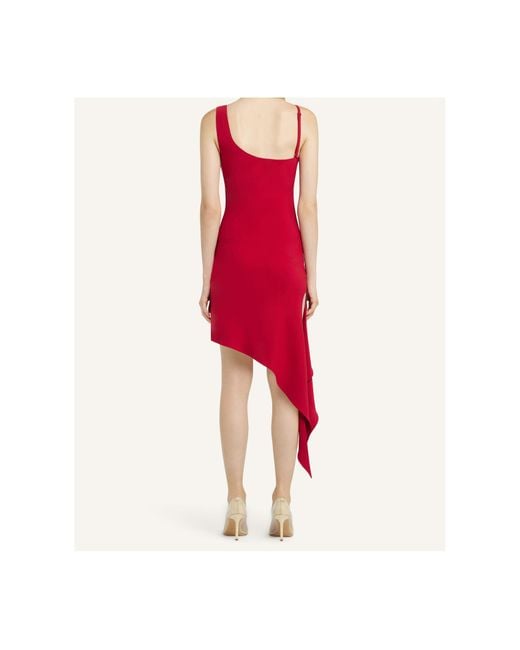 Courreges Red Courrèges Knot Sleeveless Mini Dress