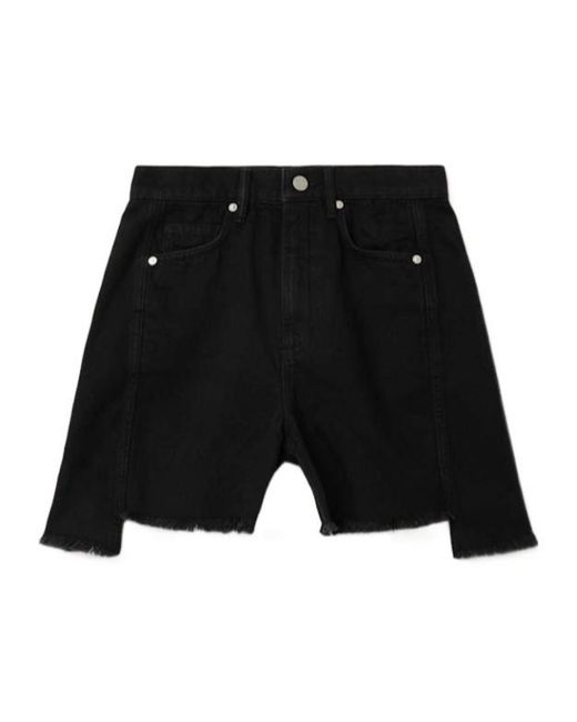 AllSaints Black Frankie High Waisted Denim Shorts