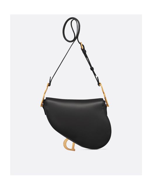 Dior Black Medium Softsaddle Saddle Bag (With Shoulder Strap)