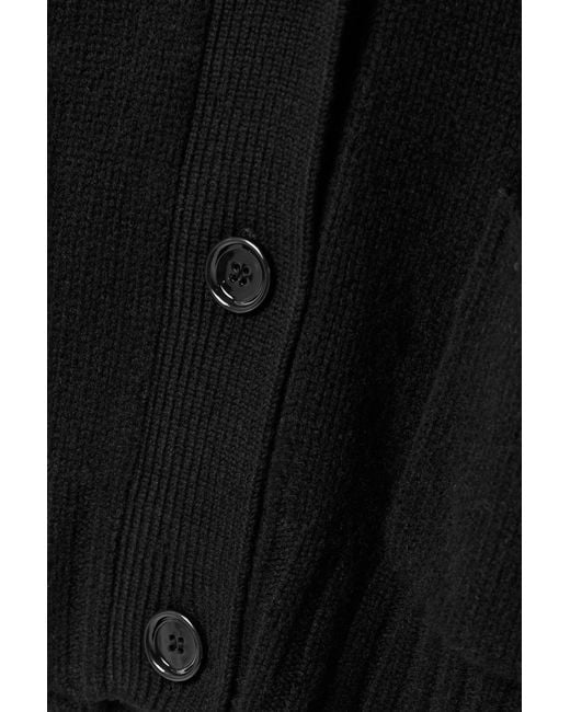 Allude Black Cashmere-Blend Cardigan