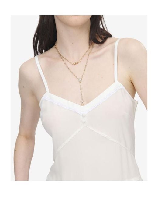 McQueen White Skull Zirconia-Embellished Necklace