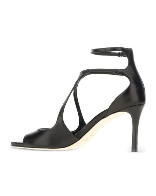 Jimmy Choo Black Azia Leather Sandals