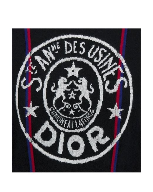 Dior Black Alps Stand-Collar Sweater