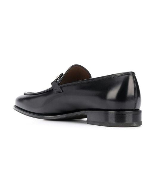 Ferragamo Black Gancini Casual Business Shoes for men