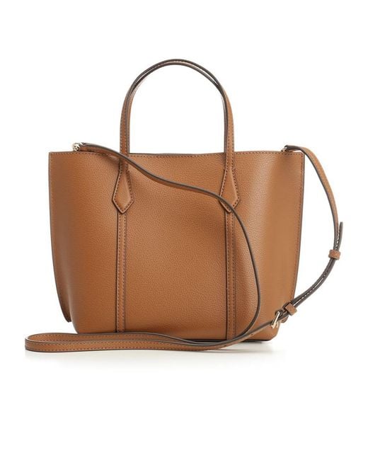 Tory Burch Brown Logo-Printed Shopping Bag