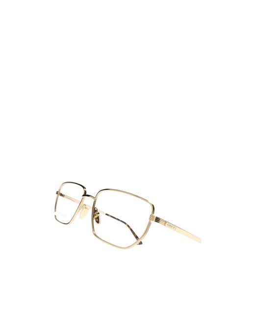 Gucci White Rectangular Optical Frame for men