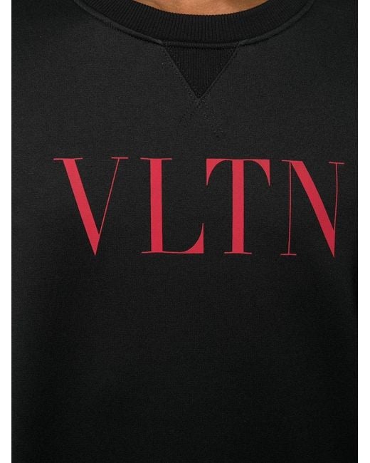 Valentino Black Vltn Logo Sweatshirt for men