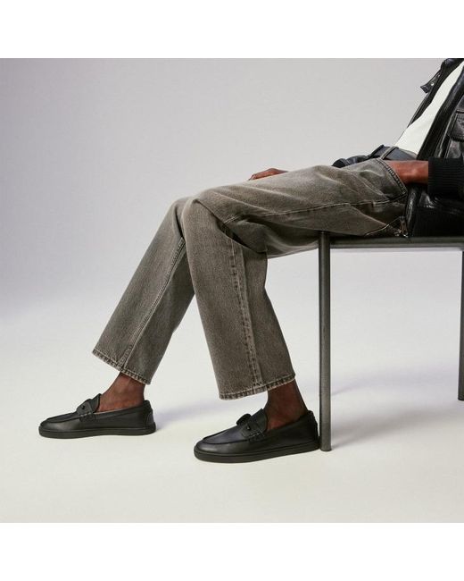 Christian Louboutin Black Slip-On Leather Loafers for men