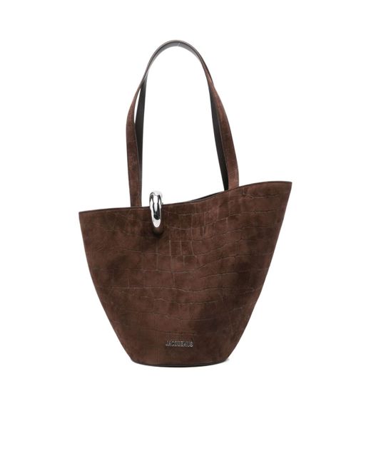 Jacquemus Brown The Medium Bambola Bucket Bag