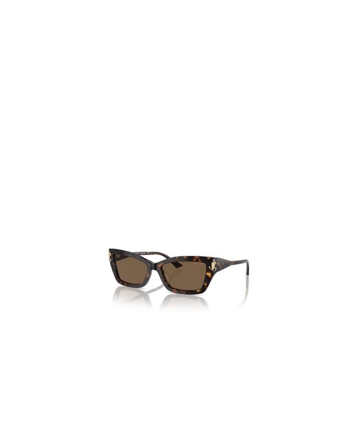Jimmy Choo White Eyewear Rectangle Frame Sunglasses