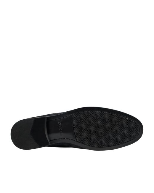 Doucal's Black Nottingham Penny Slot Loafers for men