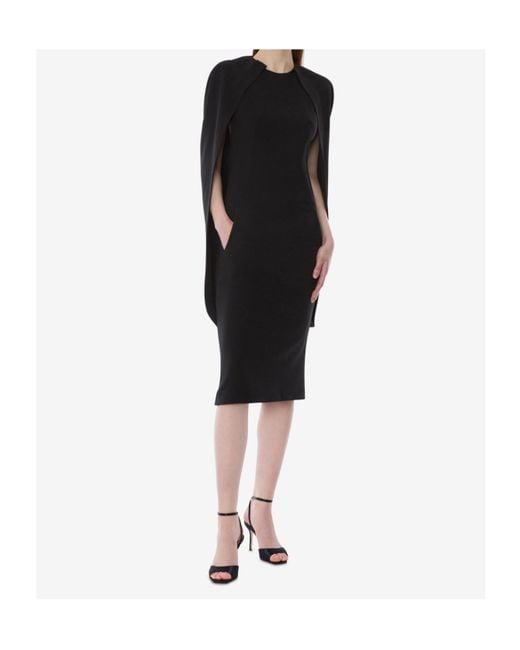Alberta Ferretti Black Flowing Silhouette Dress With Delicate Draping
