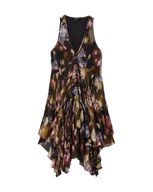AllSaints Brown Sleeveless Dress