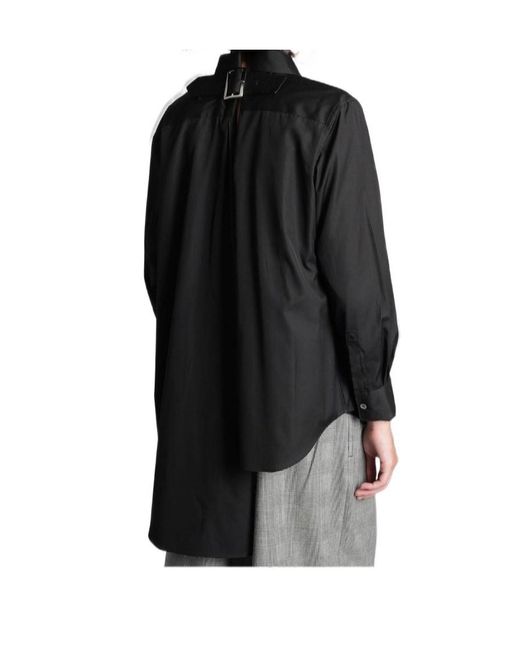 Comme des Garçons Black Comme Des Garçons Asymmetric Hem Button-Up Shirt