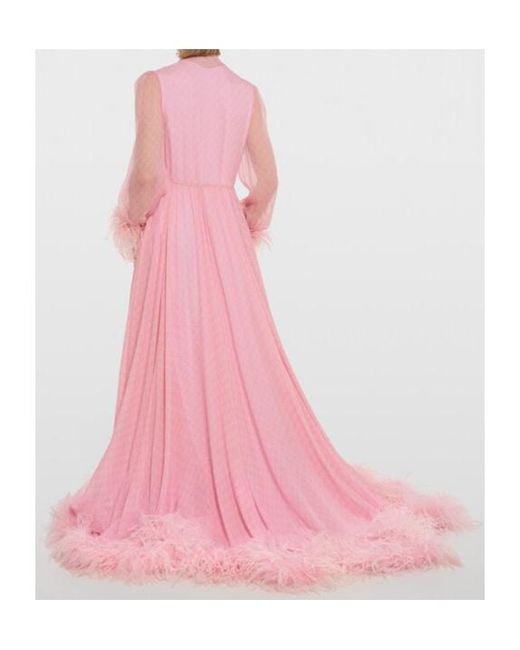 Gucci Pink Printed Silk Chiffon Dress