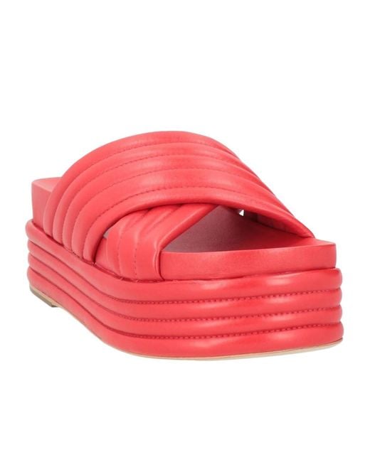 Farm Rio Red Simple Leather Sandals