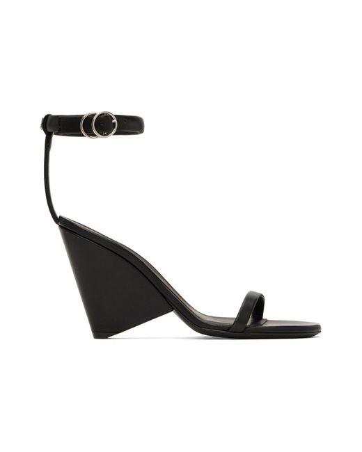 Courreges Black Oblique Sandals