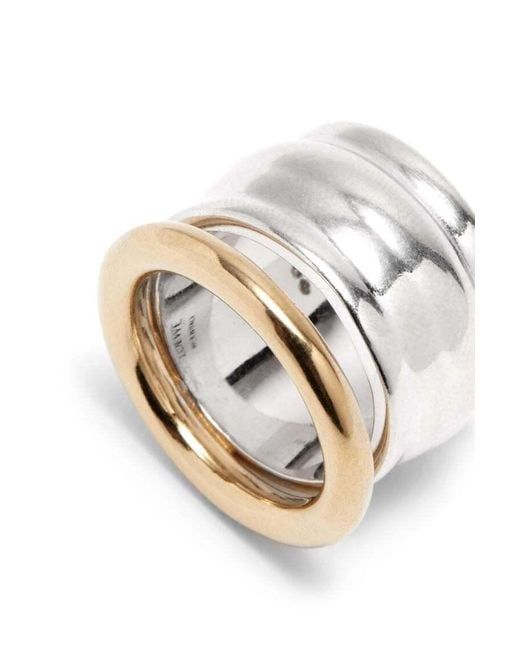 Loewe White Nappa Knot Ring