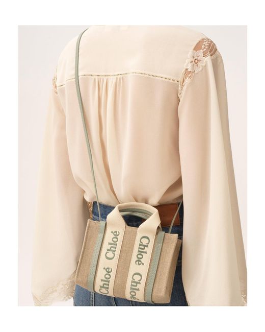 Chloé Metallic Chloé Woody Mini Shoulder Bag
