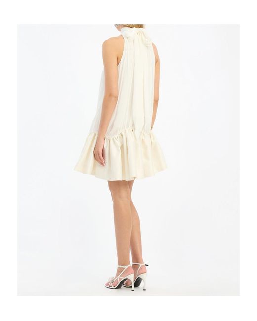 ROTATE BIRGER CHRISTENSEN White Gathered Mini Dress