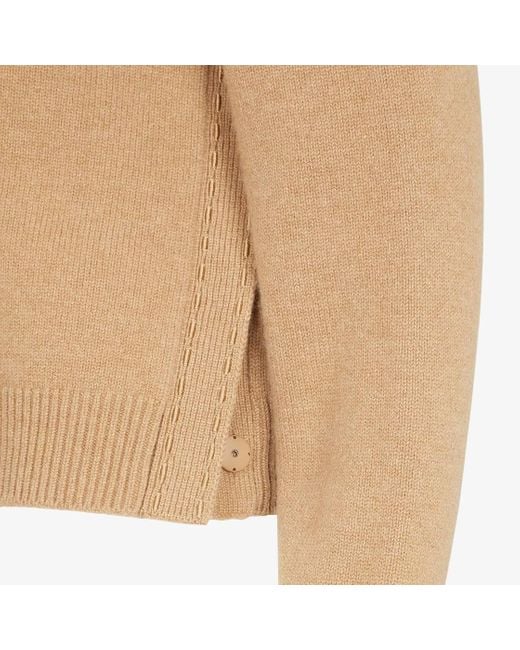 Fendi Natural Turtleneck Long Sleeved Knitted Jumper