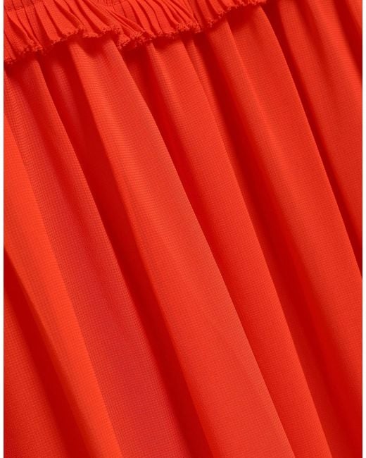Tory Burch Red Ruffled Skirt