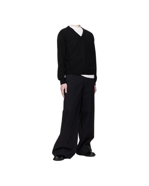 Entire studios Black V-Neck Sweater for men