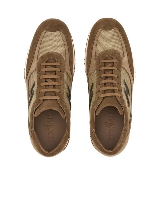 Hogan Brown Interactive Low-Top Sneakers for men