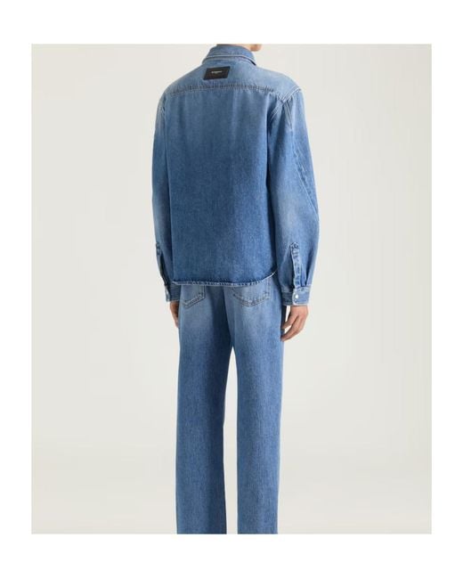 Givenchy Blue Couture Seam Shirt for men