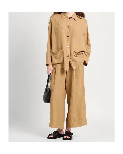 MAX&Co. Natural Long Sleeve Shirt