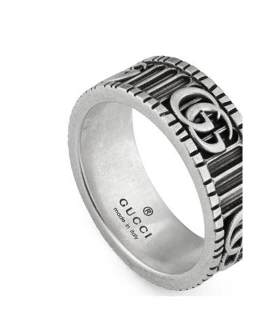 Gucci Gray Logo Marmont Ring