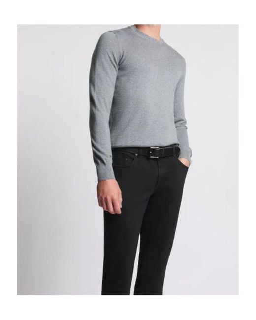 Fay Gray Round Neck Wool Knitwear for men