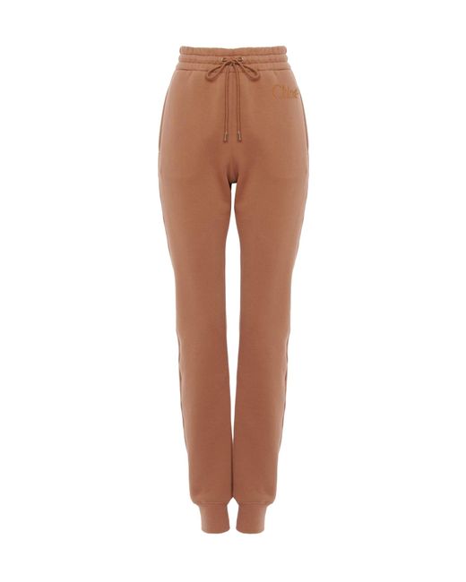 Chloé Brown Elastic Waist Sweatpants