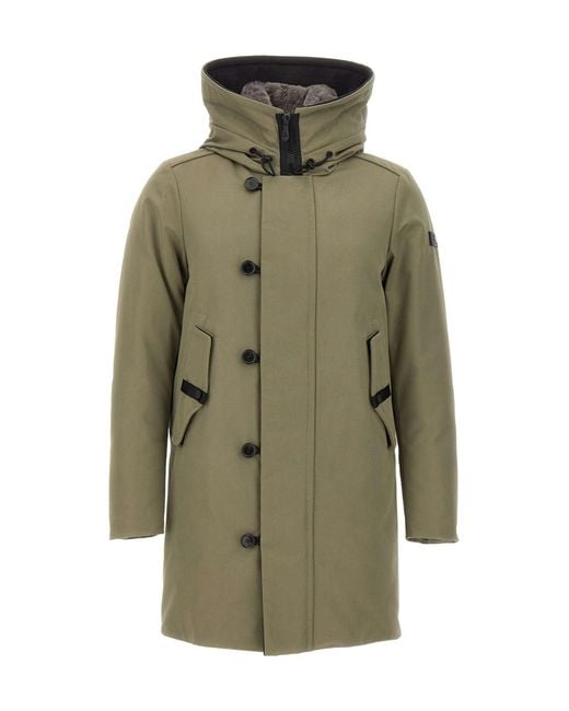 Peuterey Green Long-Sleeve Parka for men