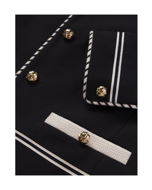 FRAME Black Button Embellished Jacket