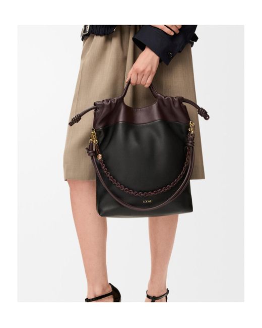 Loewe Black Flamenco Purse Tote Bag