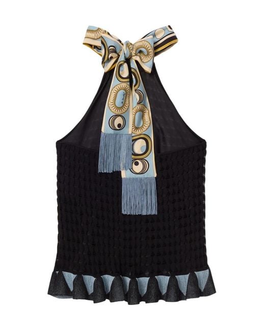 LaDoubleJ Black Fiocchetto Top