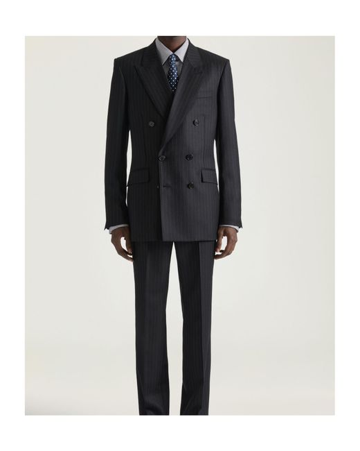Givenchy Black Striped Double Breasted Jacket for men