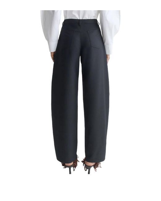 Séfr Black Casual Pants With Belt Loops for men