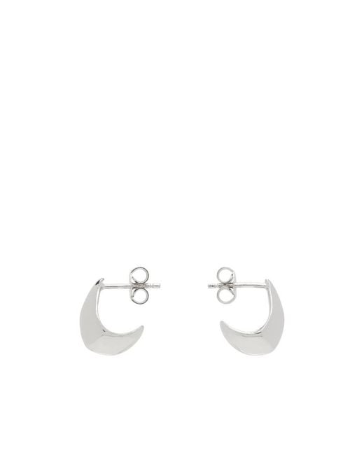 Lemaire White Polishing Effect Pendant Earrings