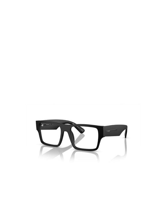 Prada White Eyewear Rectangular Frame Glasses for men