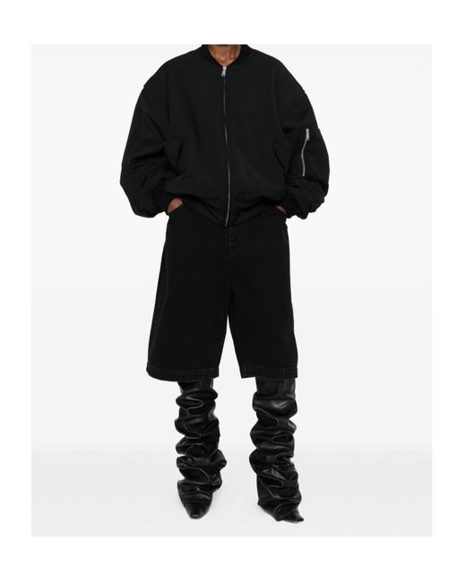 Entire studios Black Broad Bomber Jacket for men