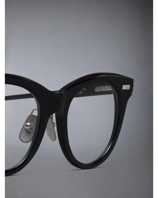 Thom Browne White Eyewear Cateye-Frame Glasses for men