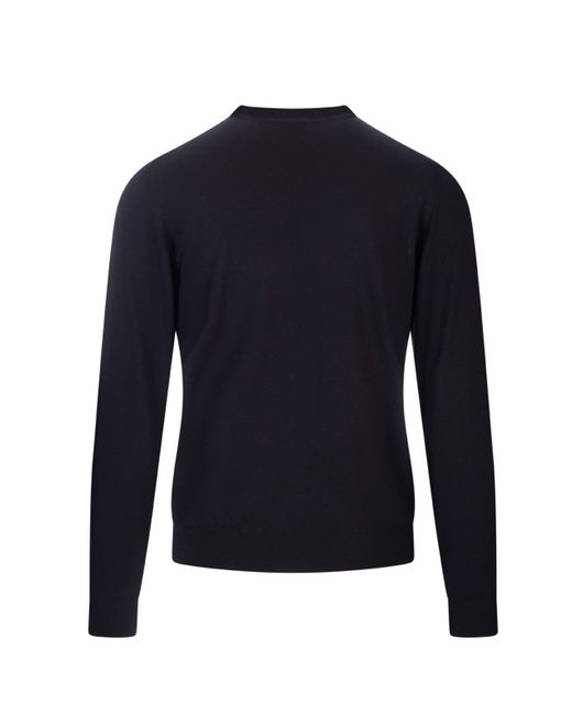 Fedeli Blue Round Neck Sweater for men